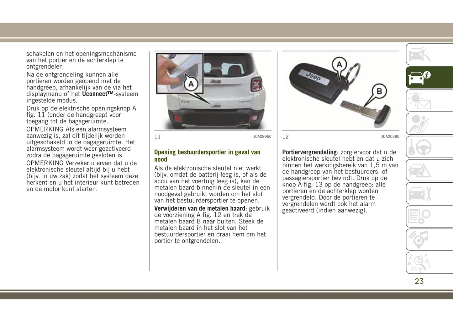 2014-2018 Jeep Renegade Bedienungsanleitung | Niederländisch