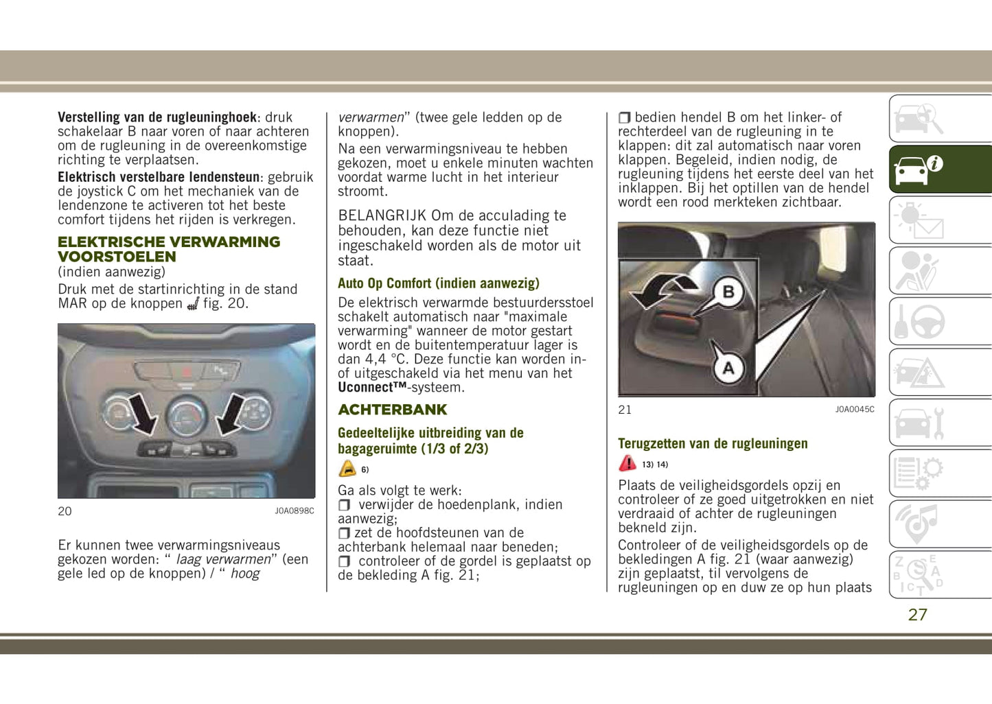 2014-2018 Jeep Renegade Bedienungsanleitung | Niederländisch