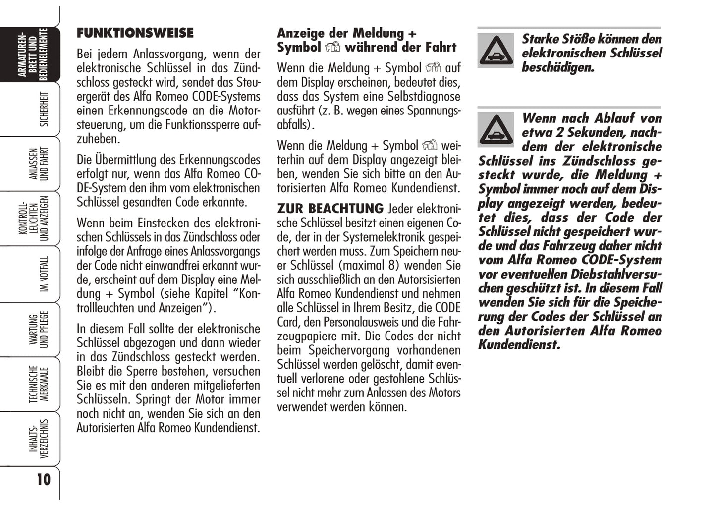 2008-2011 Alfa Romeo Spider Bedienungsanleitung | Deutsch