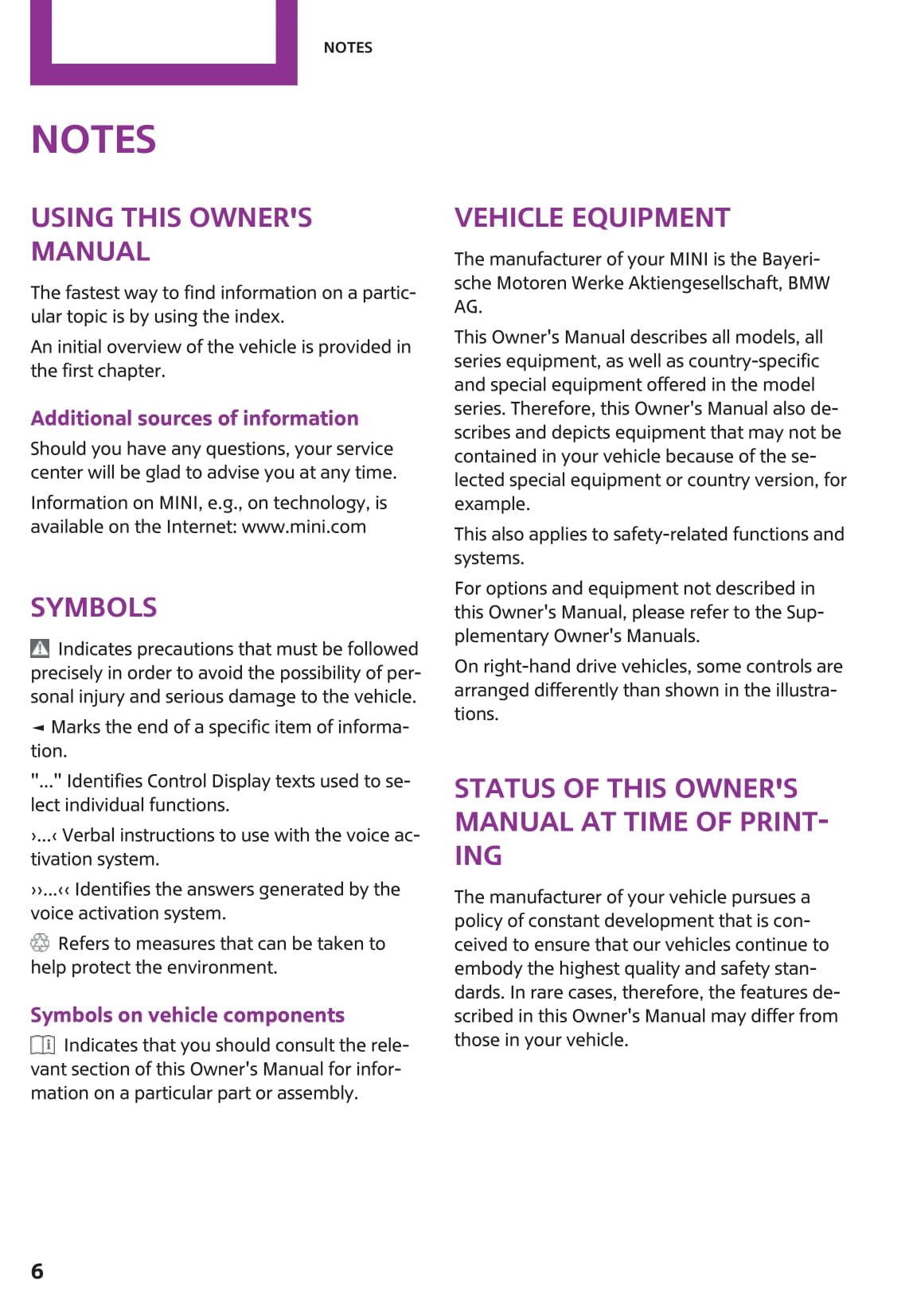2011-2015 Mini Convertible/Coupé/Roadster Owner's Manual | English