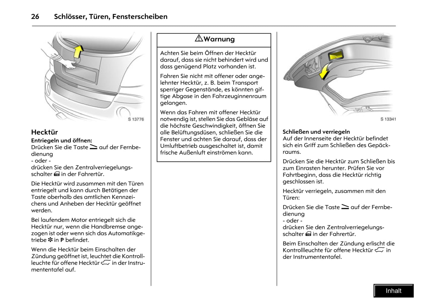 2008-2009 Opel Antara Owner's Manual | German
