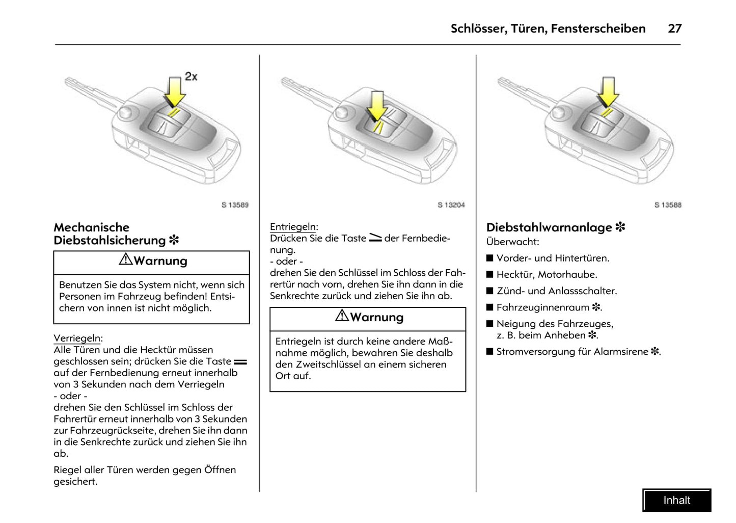 2008-2009 Opel Antara Owner's Manual | German