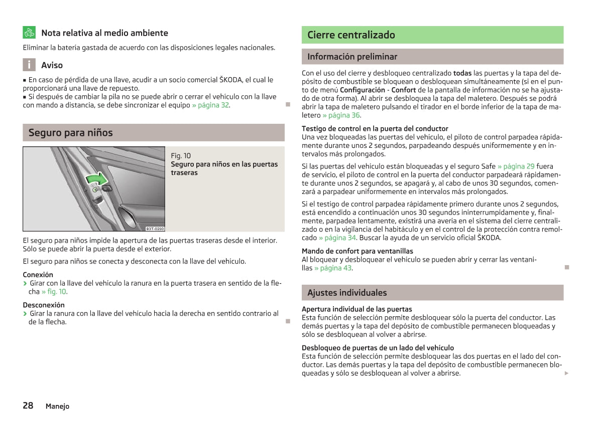 2008-2013 Skoda Superb Bedienungsanleitung | Spanisch