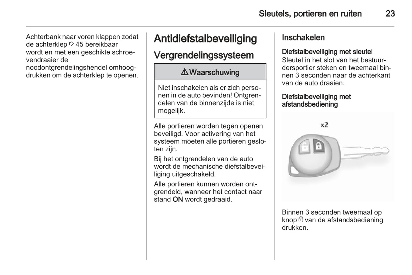 2012-2015 Opel Agila Bedienungsanleitung | Niederländisch