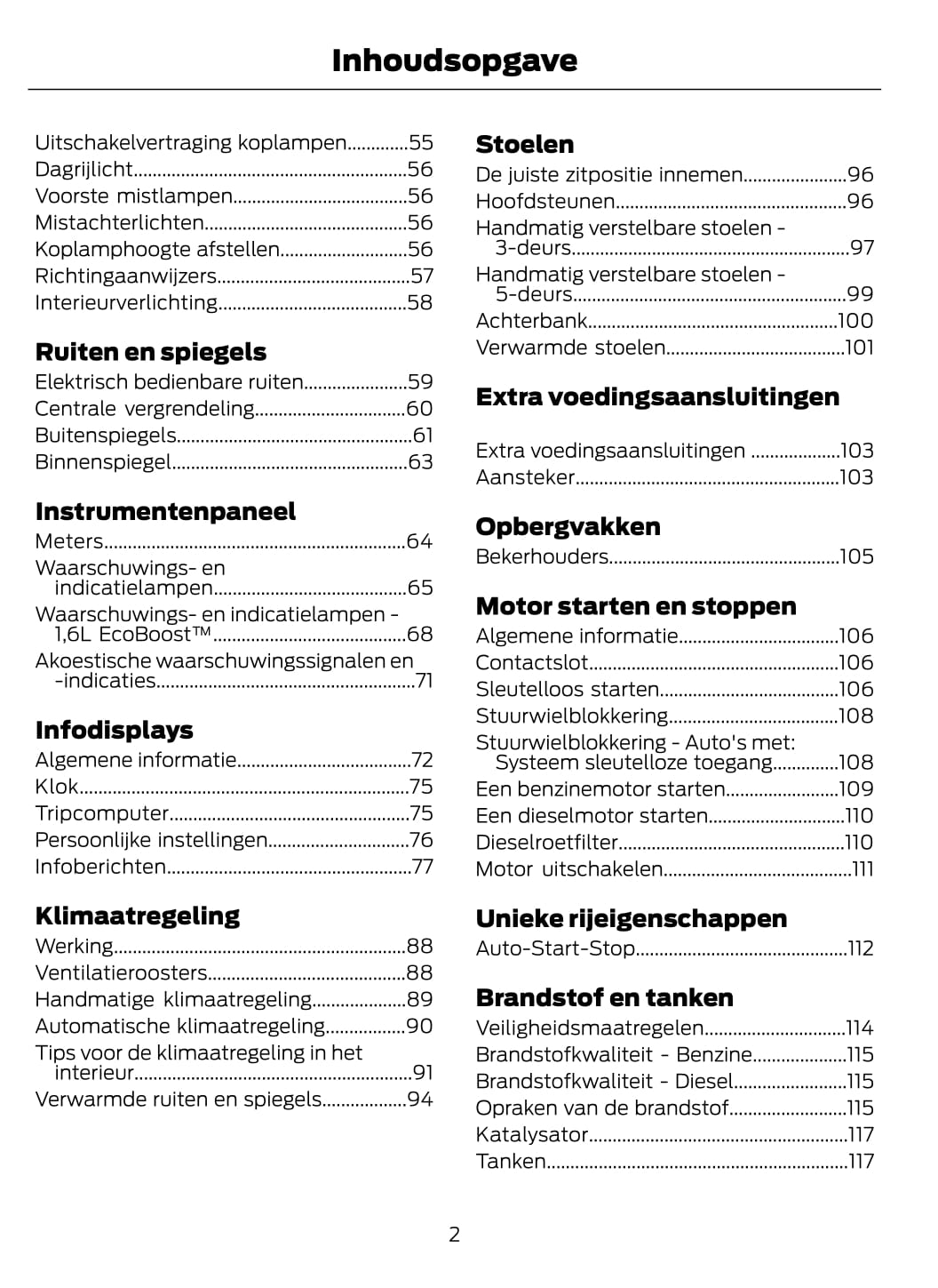 2014-2015 Ford Fiesta Bedienungsanleitung | Niederländisch