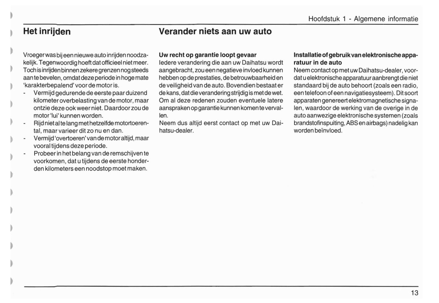 2005-2012 Daihatsu Sirion Bedienungsanleitung | Niederländisch