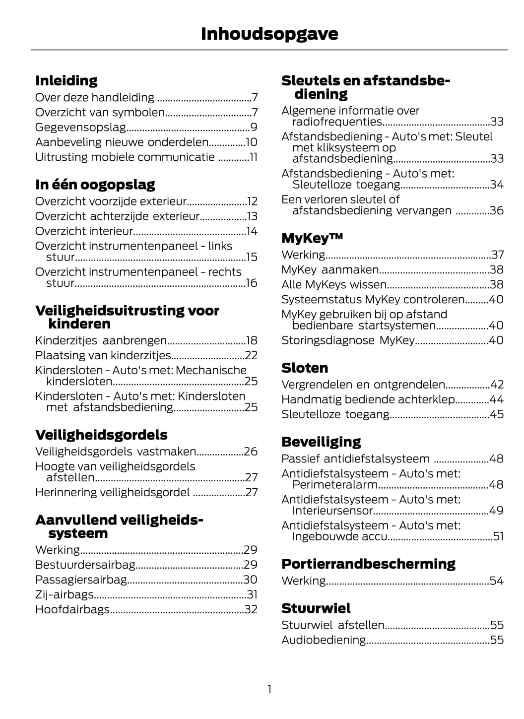 2015 Ford Focus Bedienungsanleitung | Niederländisch