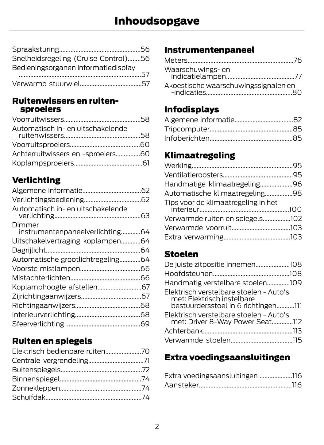 2015 Ford Focus Bedienungsanleitung | Niederländisch