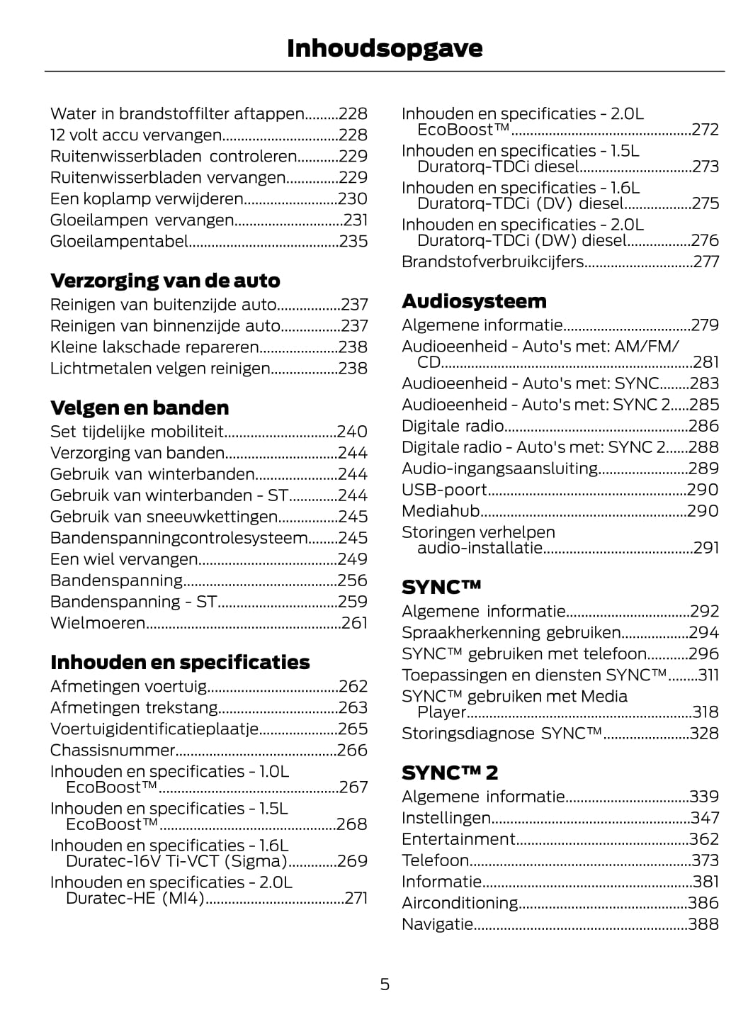 2015 Ford Focus Bedienungsanleitung | Niederländisch