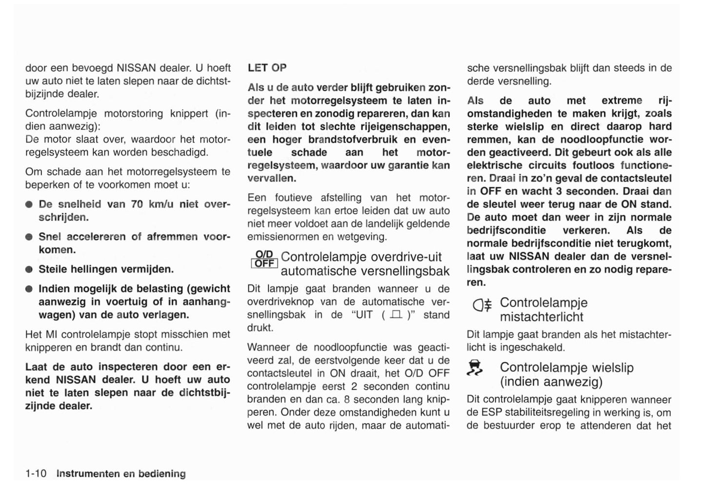 2001-2003 Nissan X-Trail Bedienungsanleitung | Niederländisch