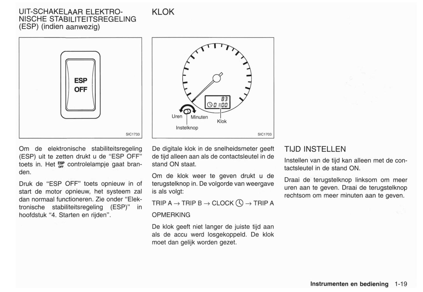 2001-2003 Nissan X-Trail Bedienungsanleitung | Niederländisch