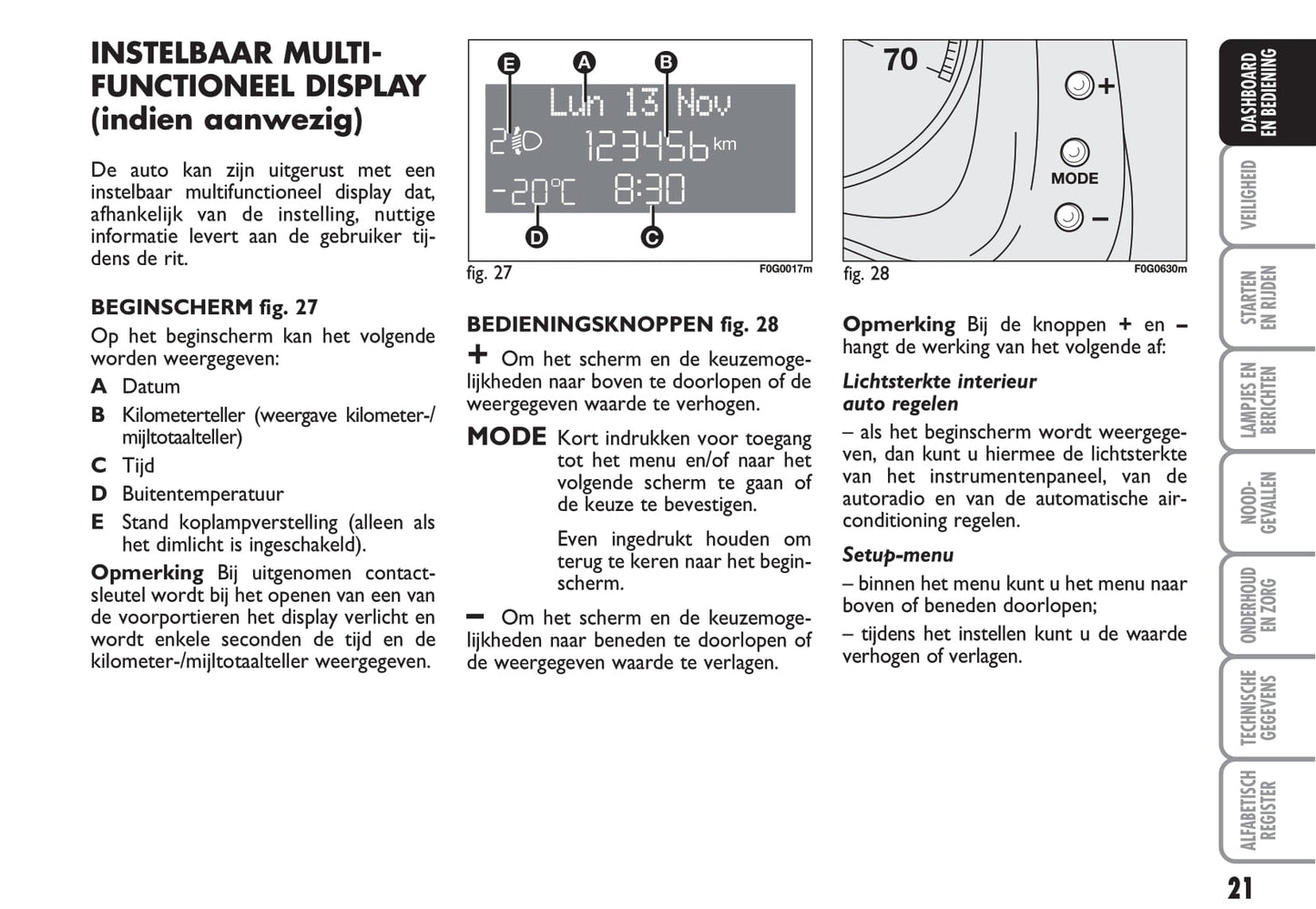 2012-2013 Fiat Panda Bedienungsanleitung | Niederländisch