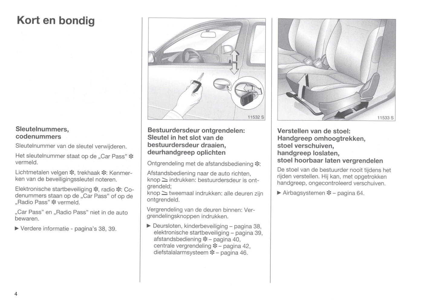 2000-2003 Opel Corsa Owner's Manual | Dutch