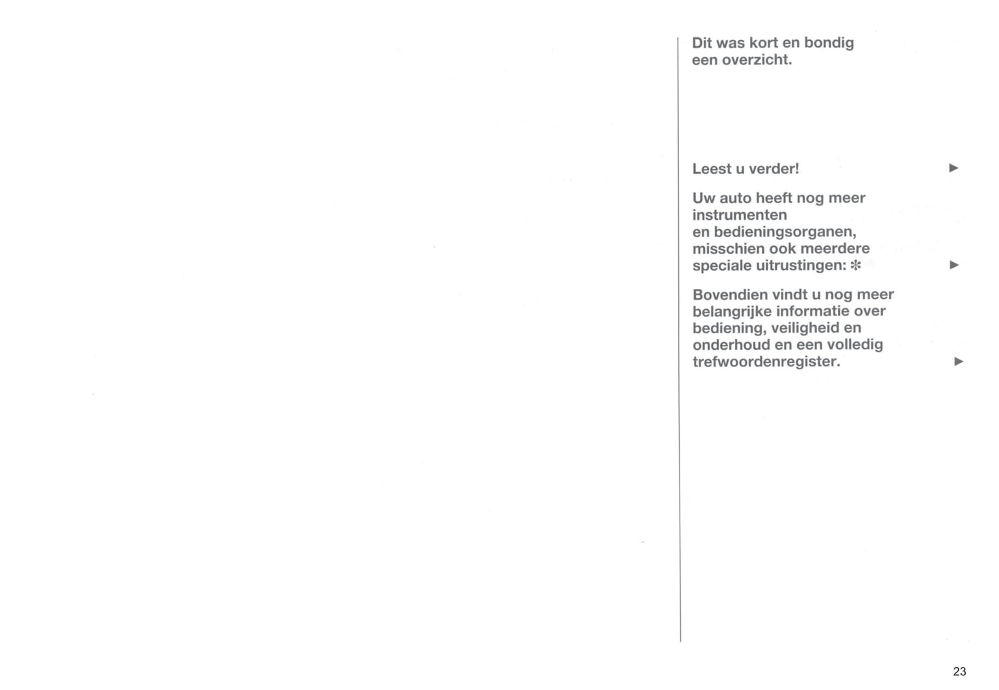 2000-2003 Opel Corsa Owner's Manual | Dutch