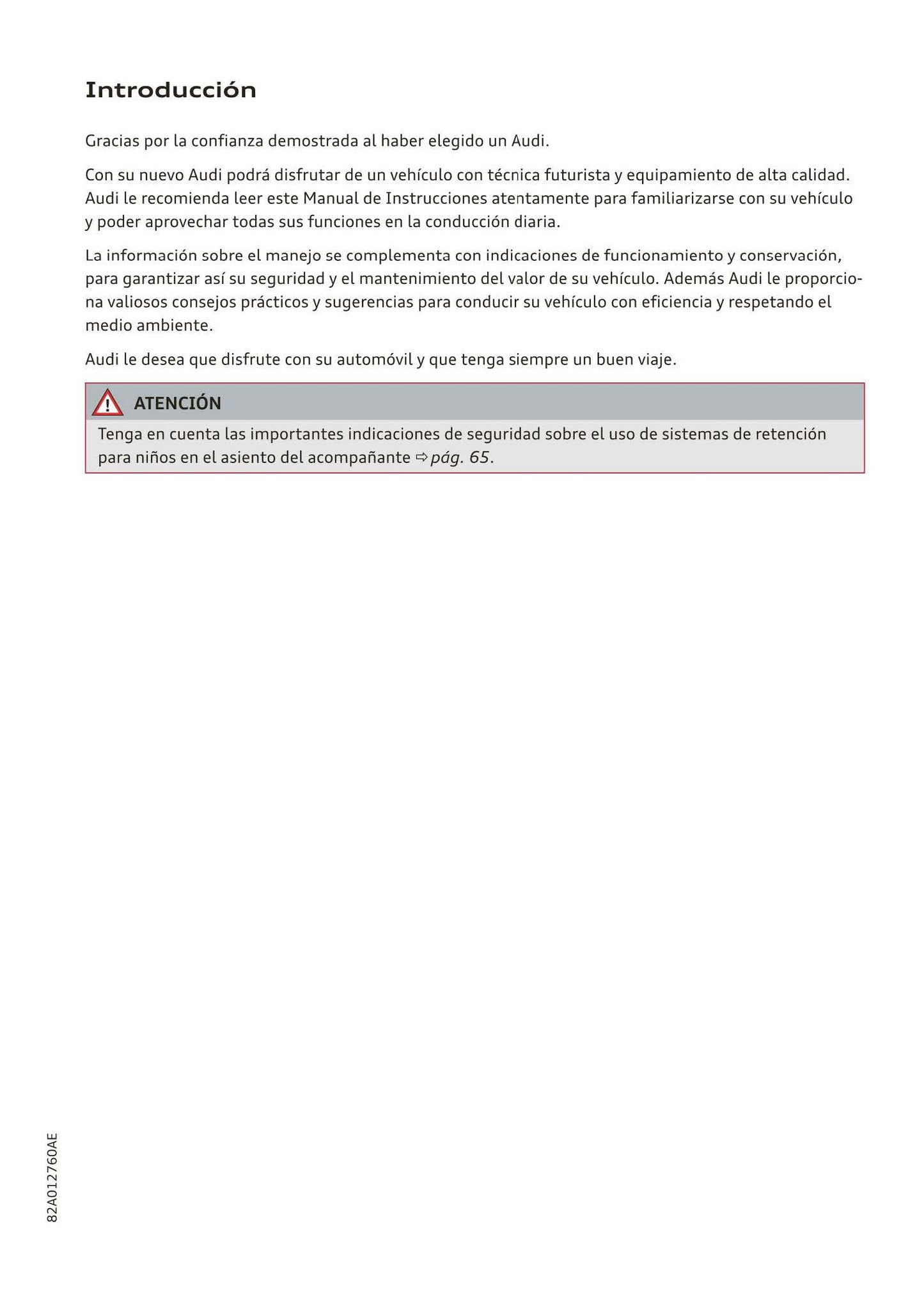 2018-2023 Audi A1 Sportback/A1 citycarver Owner's Manual | Spanish