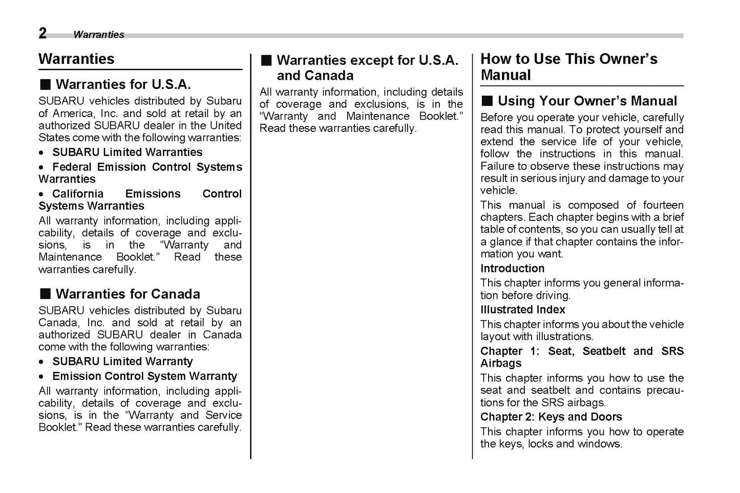 2022 Subaru BRZ Owner's Manual | English