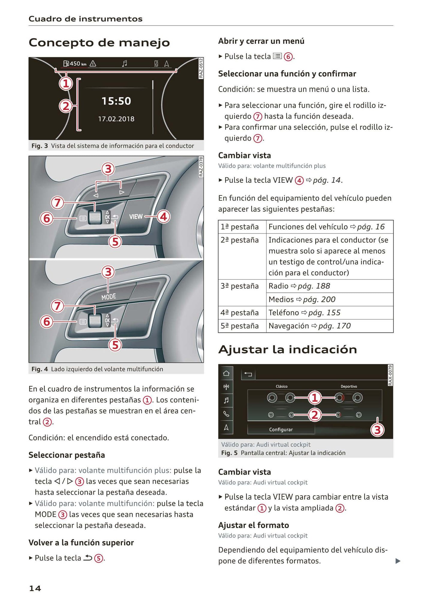 2018-2023 Audi A1 Sportback/A1 citycarver Owner's Manual | Spanish
