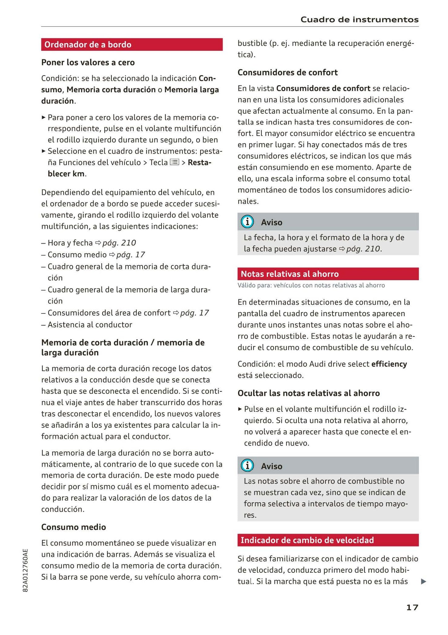 2018-2023 Audi A1 Sportback/A1 citycarver Owner's Manual | Spanish