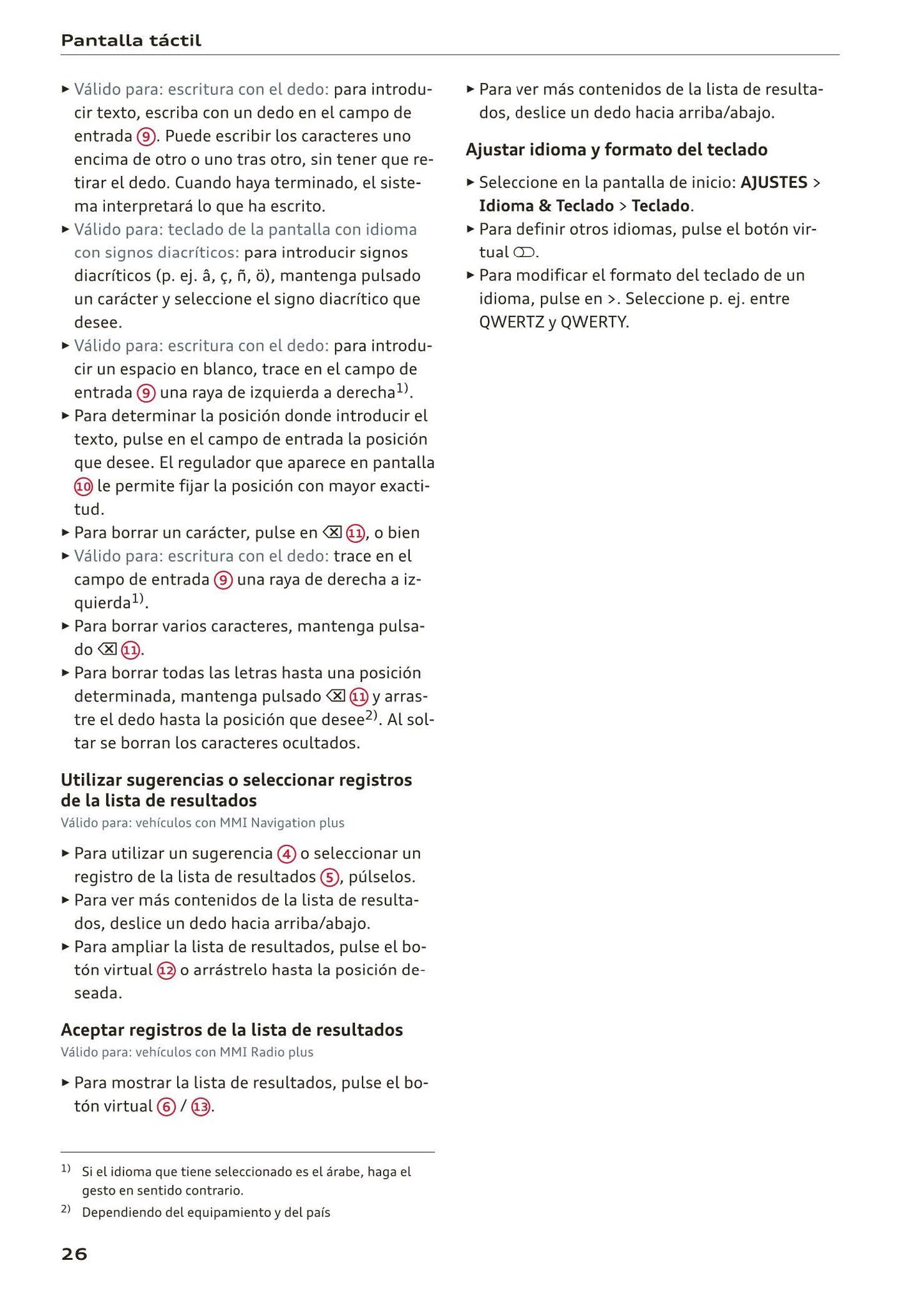 2018-2023 Audi A1 Sportback/A1 citycarver Owner's Manual | Spanish