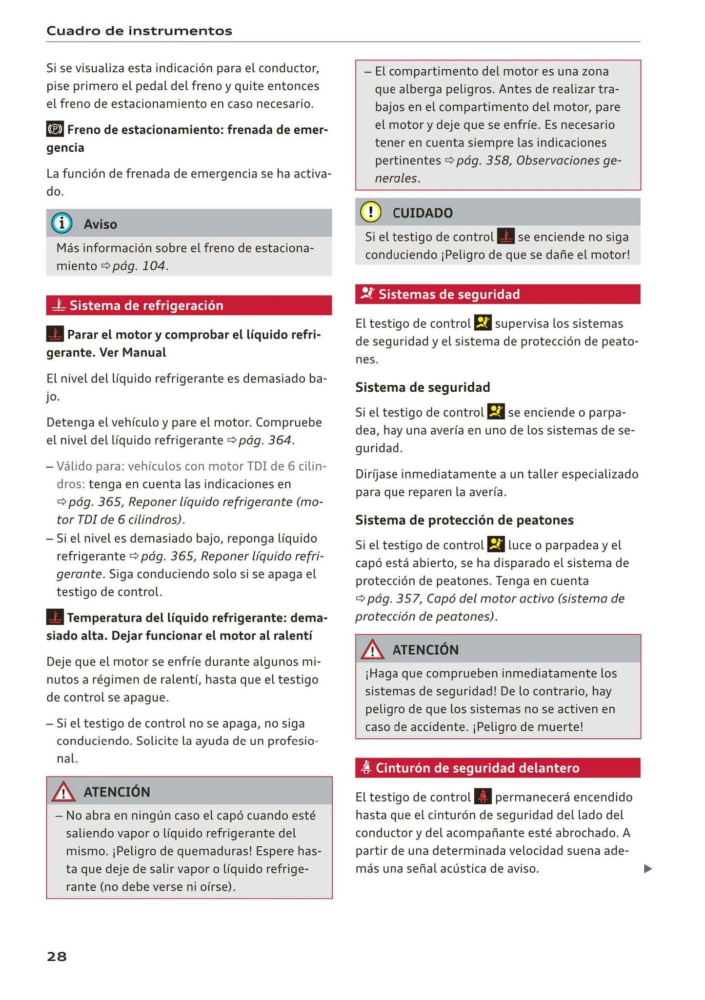 2017-2020 Audi A5 Bedienungsanleitung | Spanisch