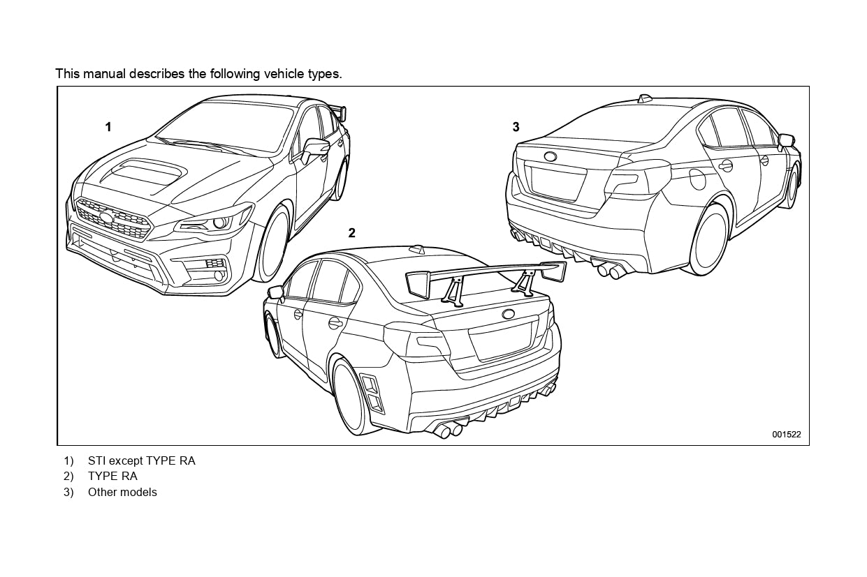 2018 Subaru WRX Owner's Manual | English