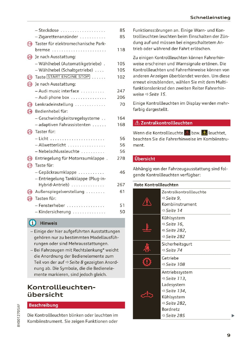 2020-2023 Audi A3 Bedienungsanleitung | Deutsch