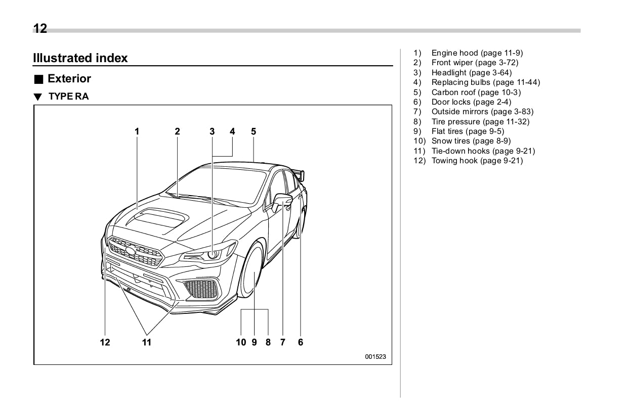 2018 Subaru WRX Owner's Manual | English