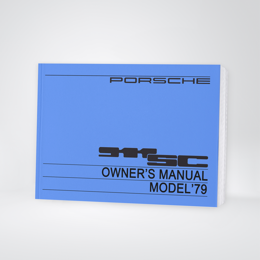 1979 Porsche 911 SC Bedienungsanleitung | Englisch