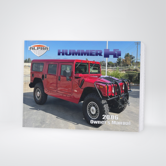 2006 Hummer H1 Alpha Bedienungsanleitung | Englisch