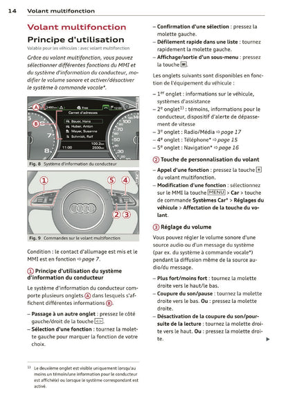2013-2014 Audi MMI Navigation Plus Infotainment Manual | French