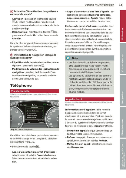 2013-2014 Audi MMI Navigation Plus Infotainment Manual | French