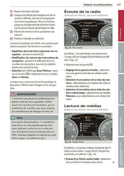 2013-2014 Audi MMI Navigation Plus Infotainment Manual | French