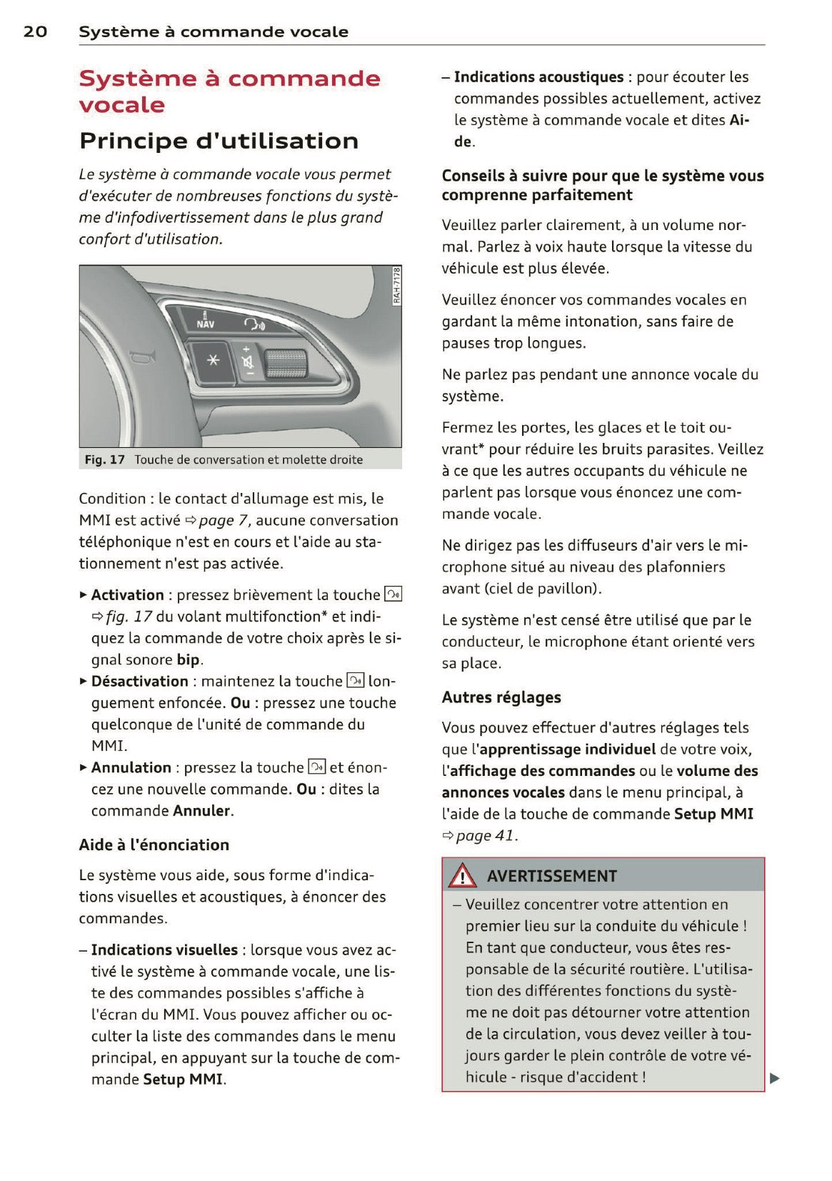 2013-2014 Audi MMI Navigation Plus Infotainment Manual | French