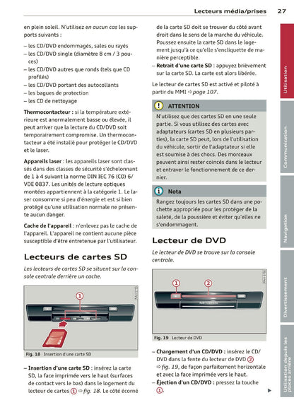 2013-2014 Audi MMI Navigation Plus Infotainment Manual | French