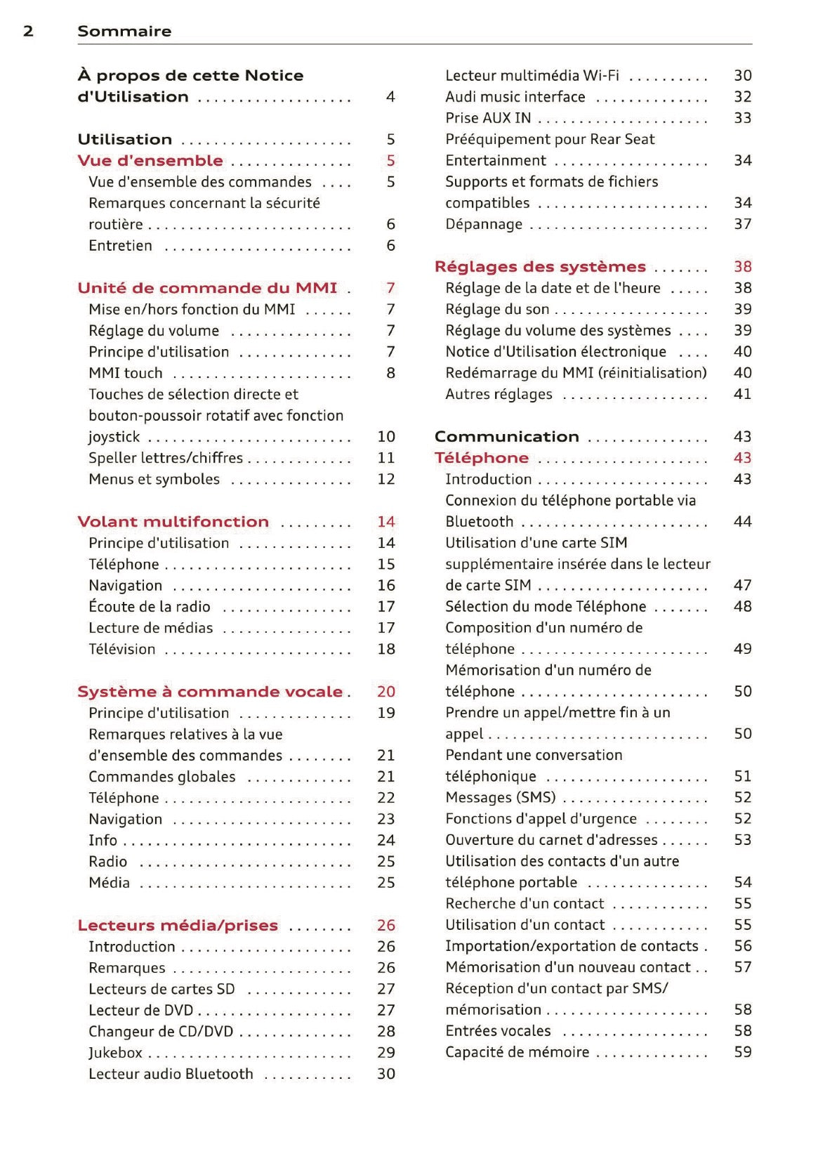 2013-2014 Audi MMI Navigation Plus Infotainment Manual | French