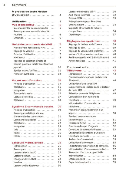 2013-2014 Audi MMI Navigation Plus Infotainment Manual | French
