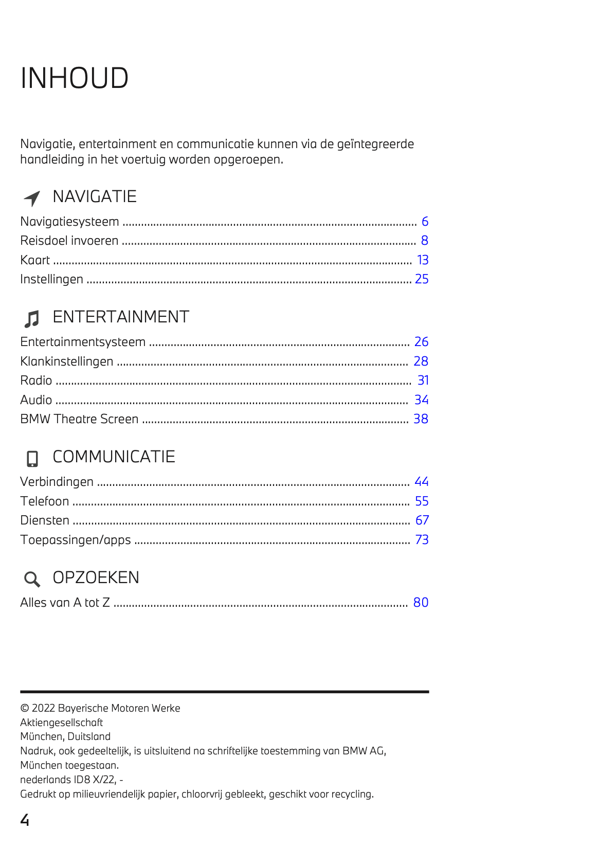 2022-2023 BMW i7 Infotainment Manual | Dutch