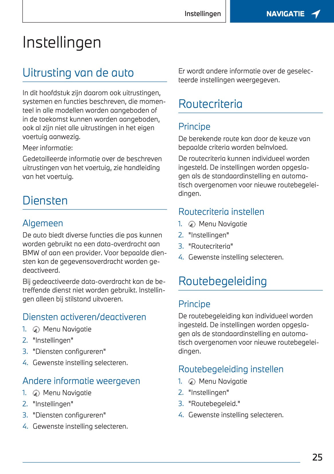 2023-2024 BMW X1 Plug-in-Hybrid Infotainment Manual | Dutch