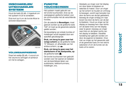 2021-2022 Fiat 500e Uconnect Infotainment Manual | Dutch