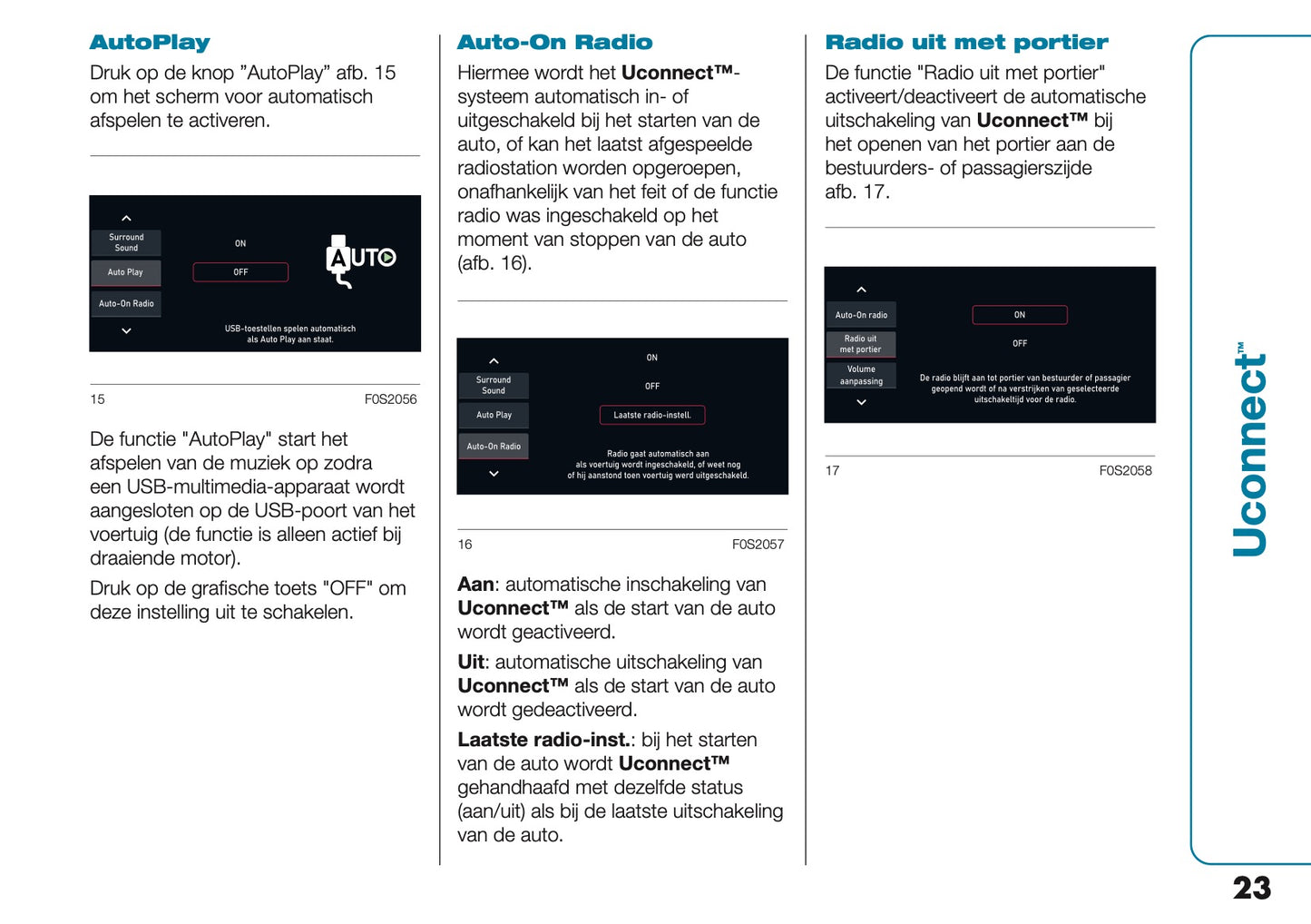 2021-2022 Fiat 500e Uconnect Infotainment Manual | Dutch