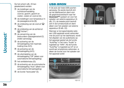 2021-2022 Fiat 500e Uconnect Infotainment Manual | Dutch