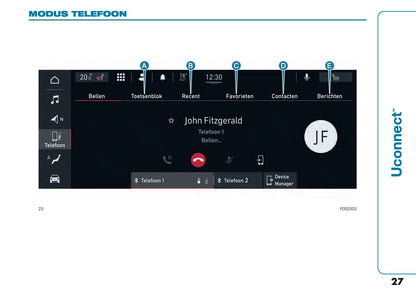 2021-2022 Fiat 500e Uconnect Infotainment Manual | Dutch