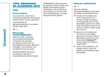 2021-2022 Fiat 500e Uconnect Infotainment Manual | Dutch