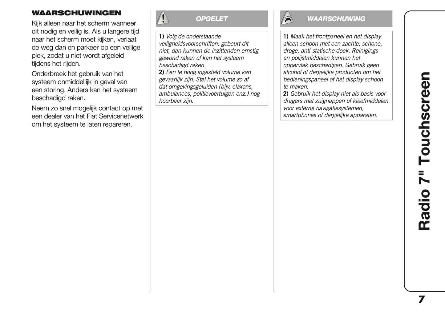 2023 Fiat Panda Uconnect 7.0 Infotainment Manual | Dutch