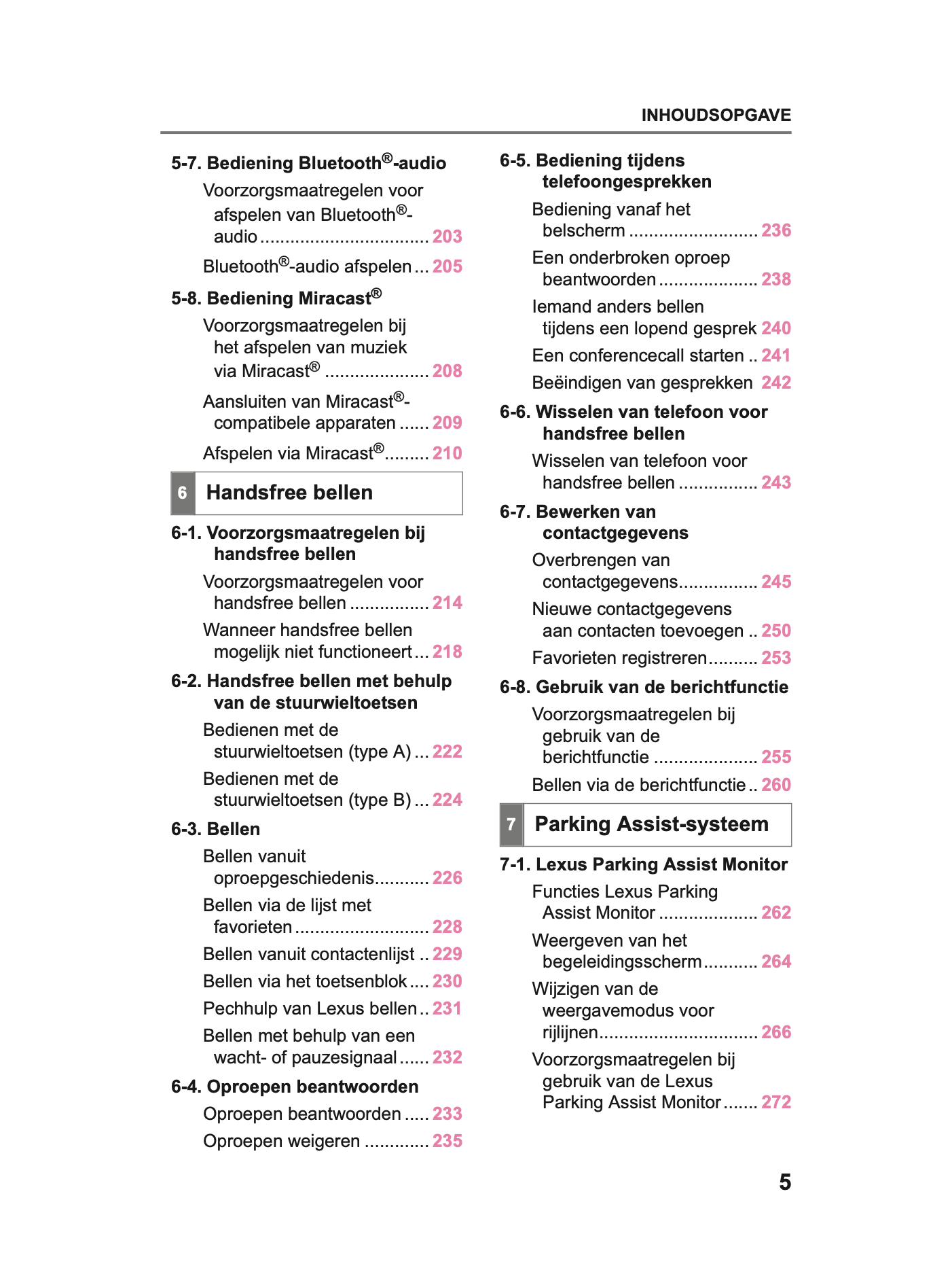 2023-2024 Lexus LBX Infotainment Manual | Dutch