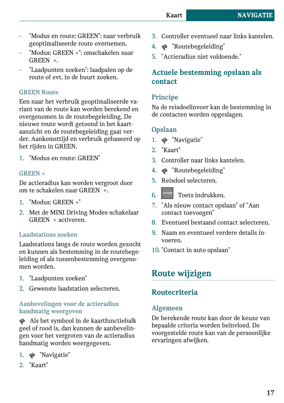 2021-2022 Mini Cabrio Infotainment Manual | Dutch