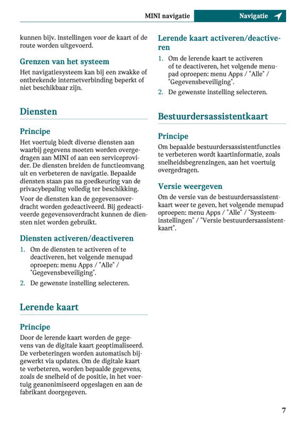 2025-2026 Mini Cooper Infotainment Manual | Dutch