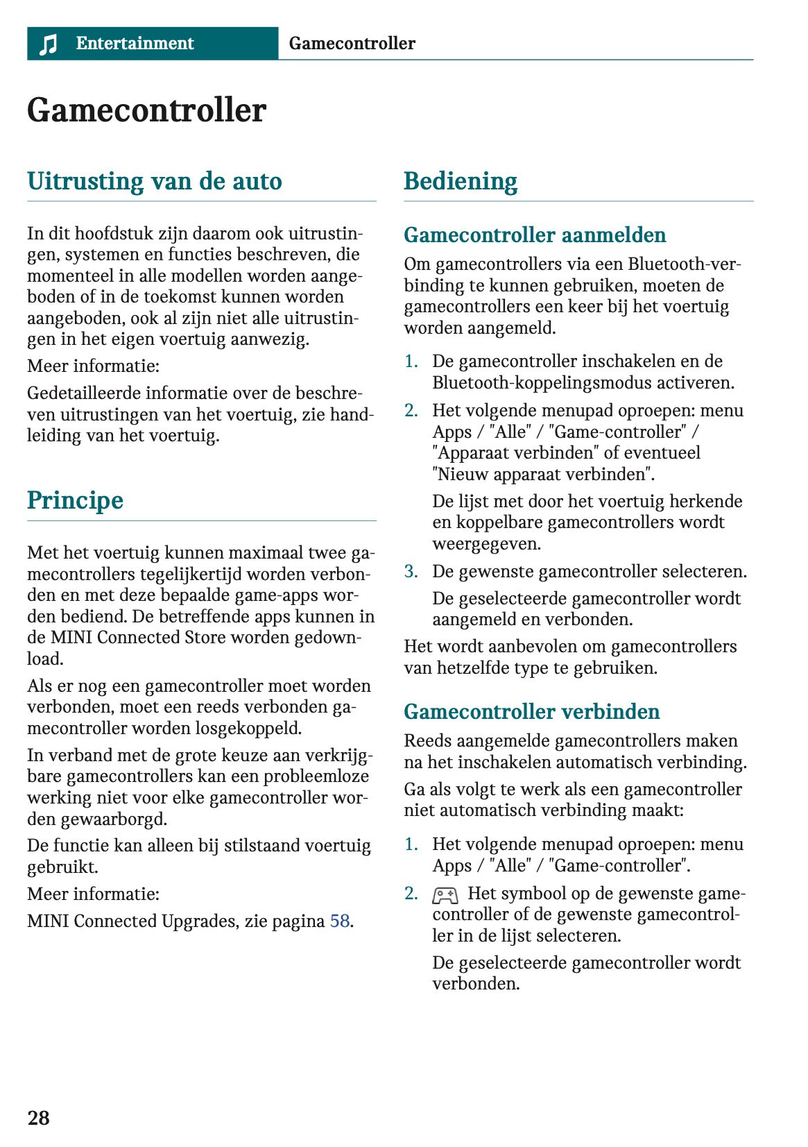 2025-2026 Mini Countryman Infotainment Manual | Dutch