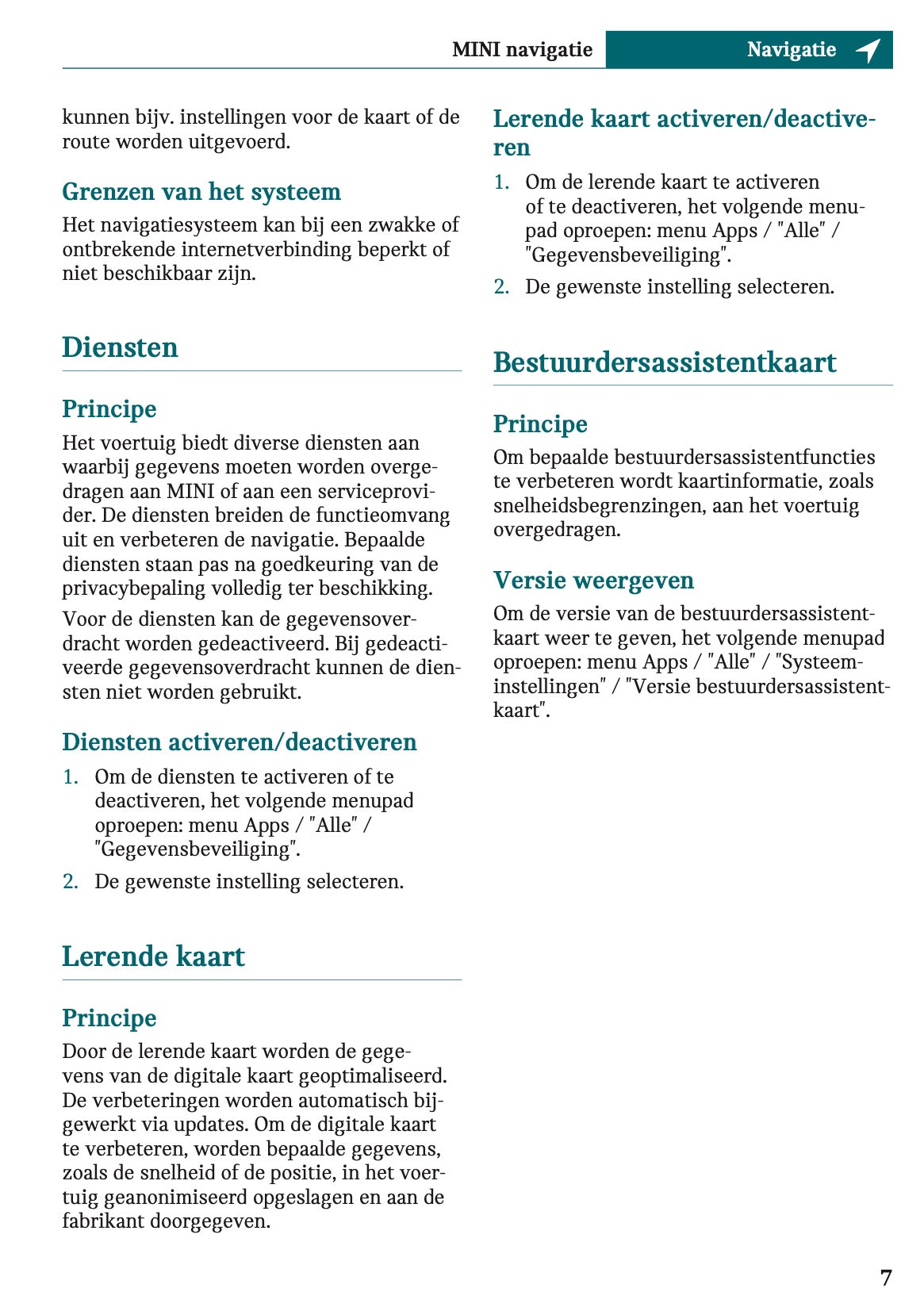2025-2026 Mini Countryman Infotainment Manual | Dutch