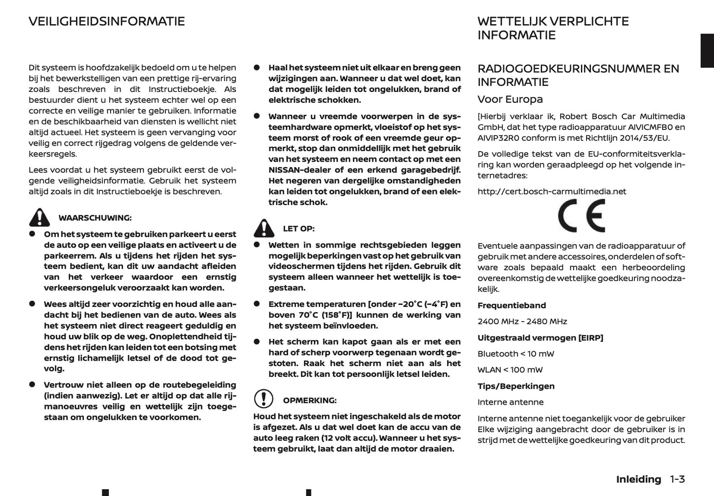 2018-2019 Nissan Connect Infotainment Manual | Dutch